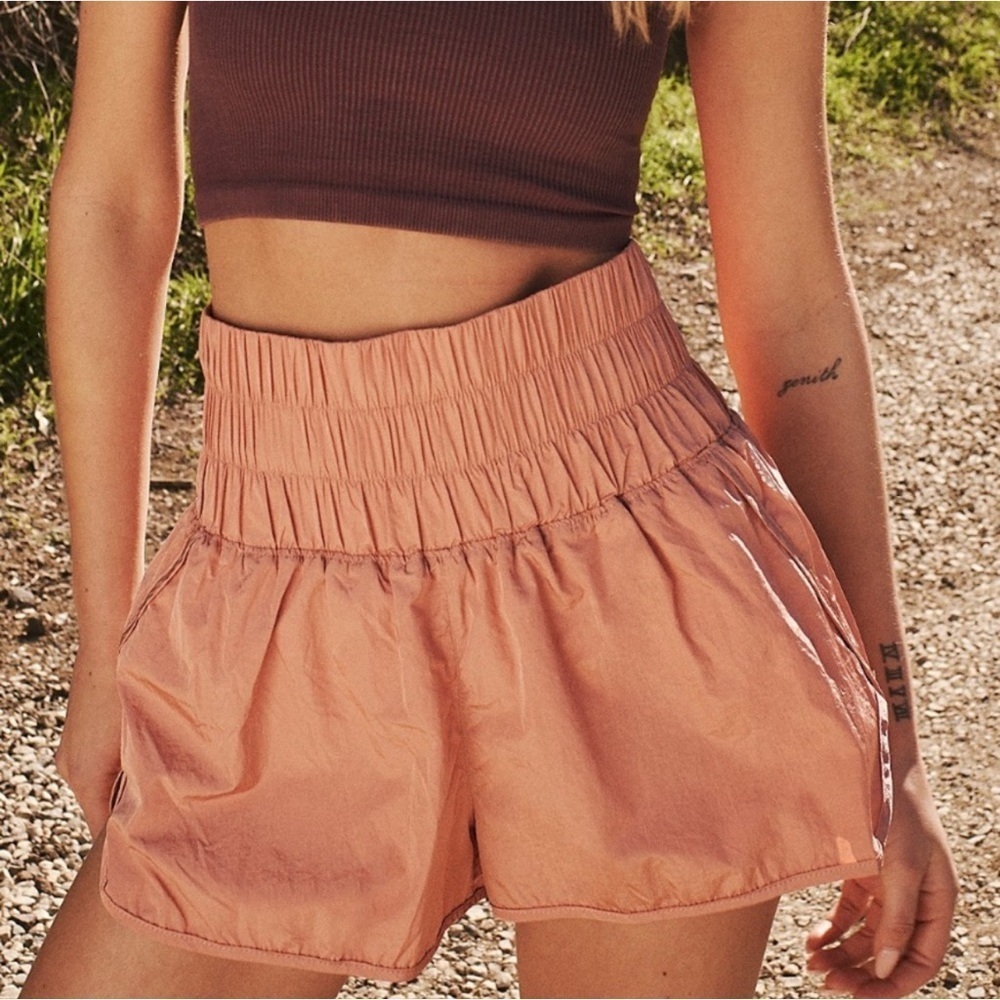 Free People Movement The Way Home Shorts Brushed Apricot Workout - Size Small